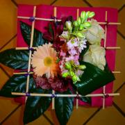 bouquet coloré avec structure