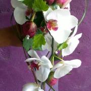 Bouquet chutte orchidée/pivoine